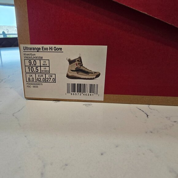 VANS UltraRange EXO Hi Goretex MTE-3 Khaki - Gum Boots VN0A5JHX5SM Men's Sz 9 - Picture 8 of 8